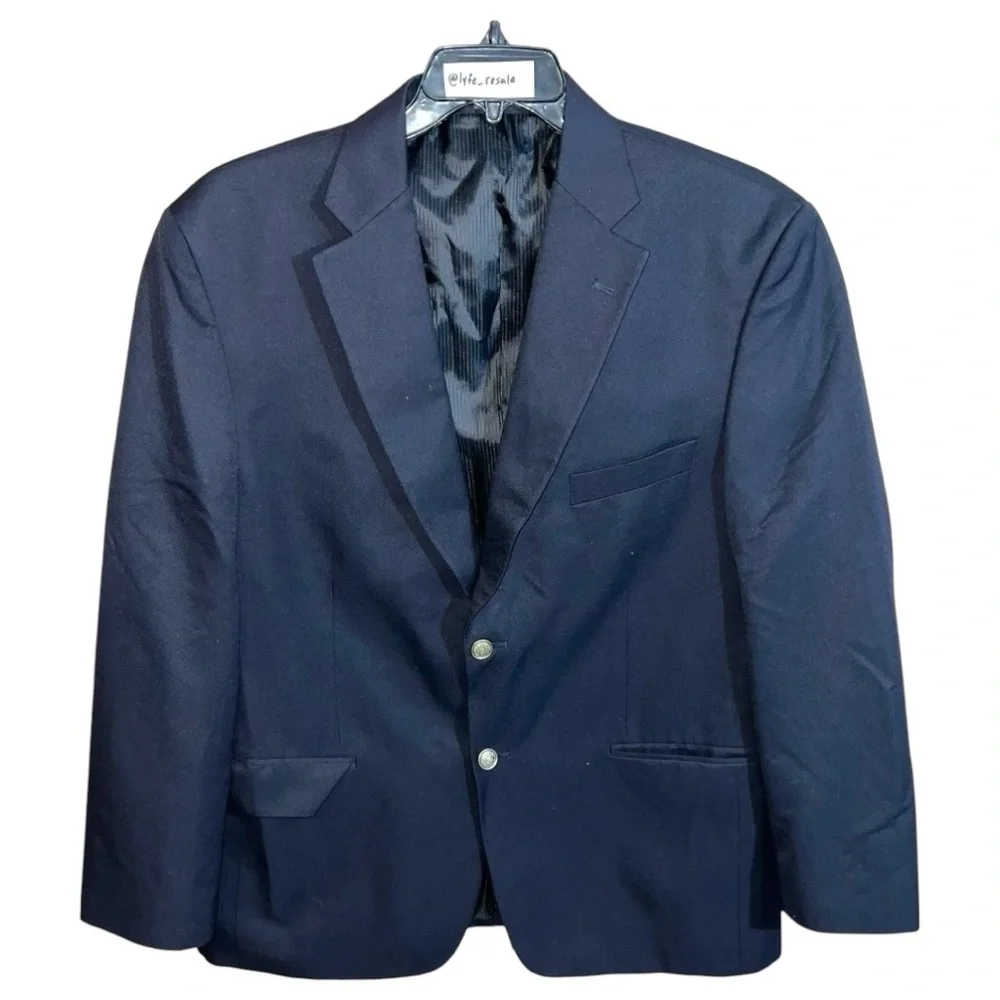 Haggar Sport Coat Blazer Men’s Size 44 Regular Blue 2 Button
